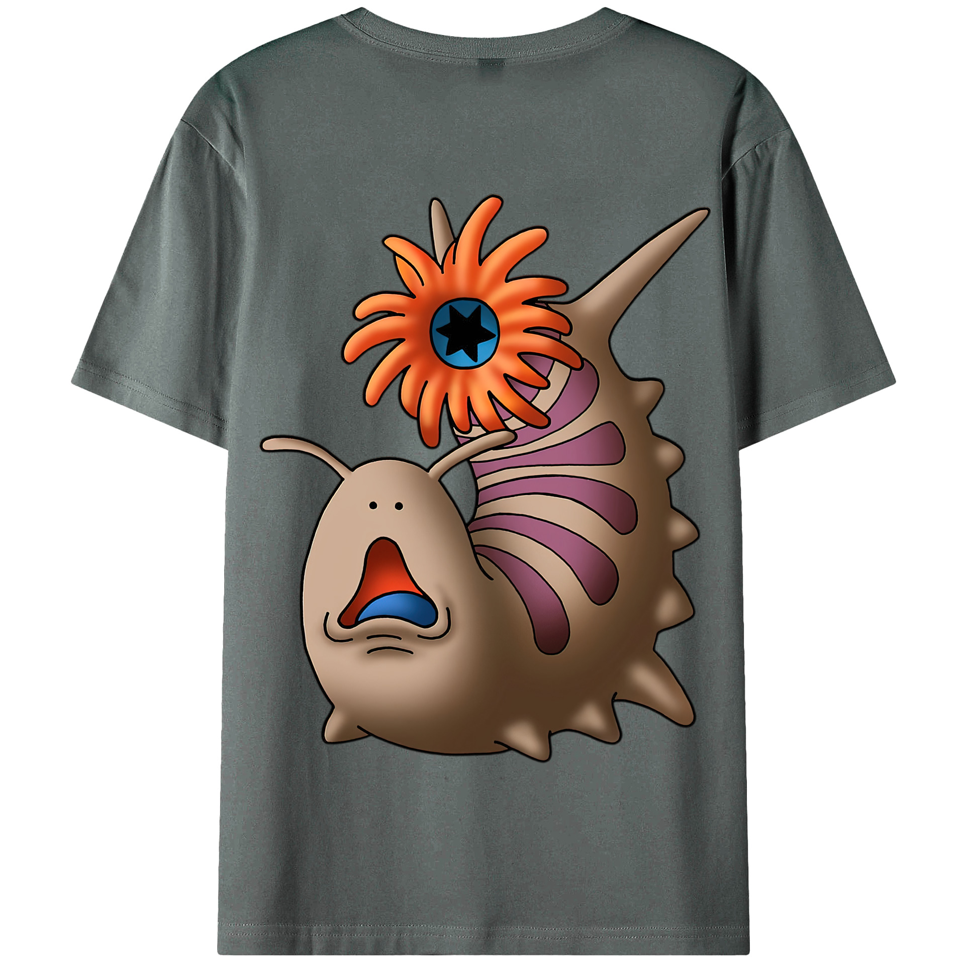 （画像用） ドラゴンクエスト Doragon Kuesuto Dragon Quest 綿100％半袖Tシャツ（背面プリント）
